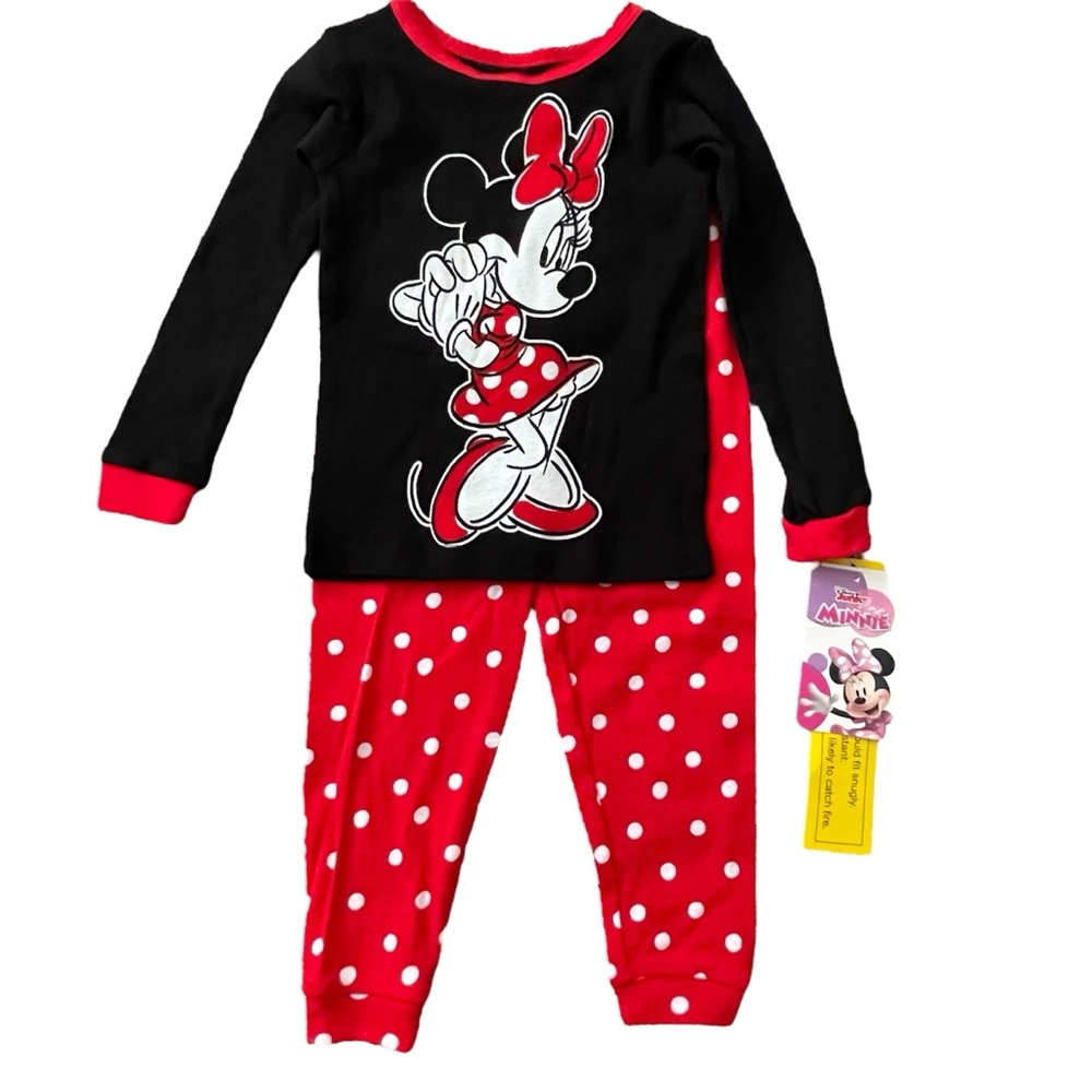 Disney Junior Minnie Mouse 2-piece Set - Black and Red Polka Dot - 2T